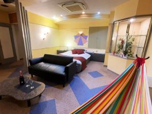 Χώρος καθιστικού στο HOTEL K's GOMANGOKU adult only
