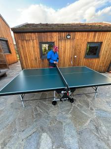 Stolní tenis v ubytování ekodům v romantické zahradě nebo okolí