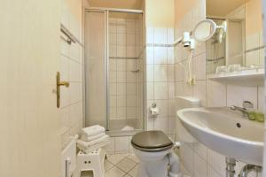 Koupelna v ubytování Hotel Meereseck