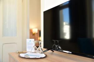 TV a/nebo společenská místnost v ubytování Hotel Meereseck