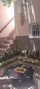 Posezení v ubytování Surf Riad Taghazout