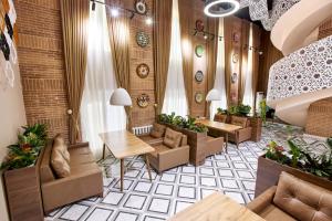 Posezení v ubytování Qo'noq Railway Hotel