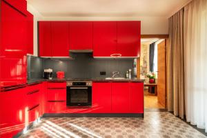 Kuchyň nebo kuchyňský kout v ubytování Ferienwohnung in der Thermenregion