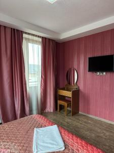 TV a/nebo společenská místnost v ubytování Hotel in Bakuriani