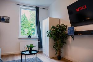 Televisyen dan/atau pusat hiburan di LiRo Apartments Lohscheidt Mülheim