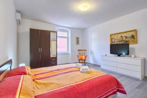 TV a/nebo společenská místnost v ubytování Apartment Spagnolo City