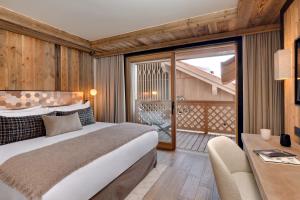 Ένα ή περισσότερα κρεβάτια σε δωμάτιο στο Antarès NAOS 301 - luxury apartment ski inski out