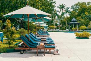 A garden outside Inya Lake Hotel Yangon