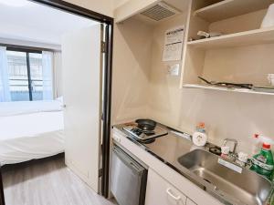 Kuchyň nebo kuchyňský kout v ubytování Tokyo Shinjuku Waseda House新宿早稲田