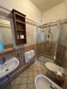 Koupelna v ubytování Hotel Le Focette
