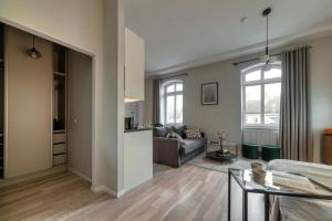 Χώρος καθιστικού στο Oliwkowy Apartament