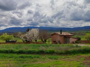 an old house in the middle of a field at Monroser in Tremp