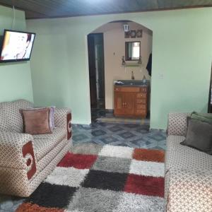 Ruang duduk di Mirante da Vila Casa para temporada
