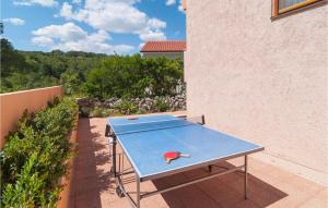 a ping pong table sitting on a patio at Cozy Home In Vrbanj With Sauna in Basina +45 photos