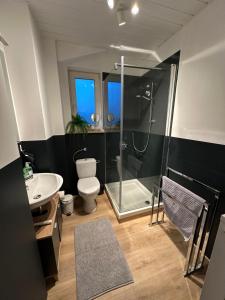 Koupelna v ubytování Ferienwohnung komham
