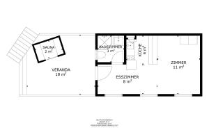 Majutuskoha Gemütliches Chalet mit privater Sauna und schöner Aussicht korruse plaan