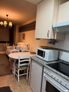 Kuchyň nebo kuchyňský kout v ubytování Moderno apartamento a pie de pista en la Estación de San Isidro