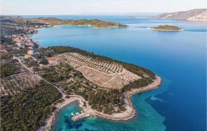 an aerial view of an island in the water at Apartment Kneze With Sea View I in Pupnat