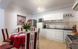Kuchyň nebo kuchyňský kout v ubytování Cozy Apartment In Kostrena