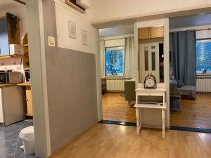 Kuchyň nebo kuchyňský kout v ubytování Apartment Hiža 38