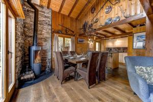 Χώρος καθιστικού στο Chalet d'Arbi