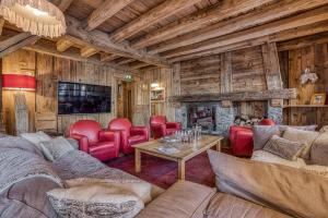 Χώρος καθιστικού στο Chalet Persan