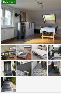 a collage of photos of a kitchen and a house at 2 Zimmerwohnung in Oberstenfeld