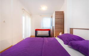 Łóżko lub łóżka w pokoju w obiekcie Cozy Home In Posedarje With Wifi