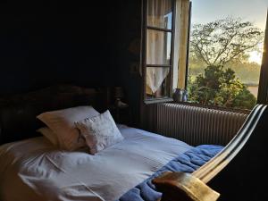 Postel nebo postele na pokoji v ubytování Maison d'hôtes Les Gravets