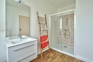 Kúpeľňa v ubytovaní Auberge Ti'gousket