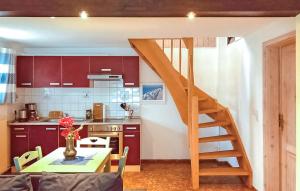 Η κουζίνα ή μικρή κουζίνα στο Ferienhaus Pruchten