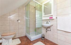 Koupelna v ubytování Three-Bedroom Holiday Home In Oklaj
