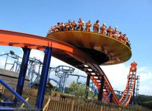 a group of people on a roller coaster at Southampton Central Pad in Southampton