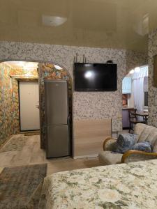 TV a/nebo společenská místnost v ubytování Border studio Sihveri