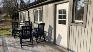 Byggingin sem sumarhúsið er í