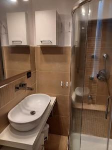 Koupelna v ubytování B&B Pitrén