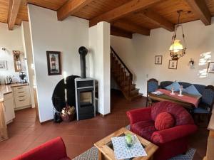 Posezení v ubytování Landhaus up de Warft - Friesenrose