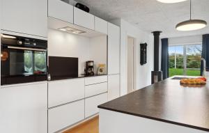 Kuchyň nebo kuchyňský kout v ubytování Gorgeous Home In Hjerm With Kitchen