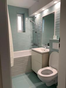 Et badeværelse på Ammi - Central Apartment - Galati