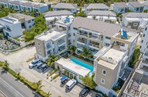 an aerial view of a large house with a pool at Elegant 2 Bedroom Apartment with Pool in La Laguna