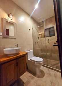 Koupelna v ubytování Casa Flores
