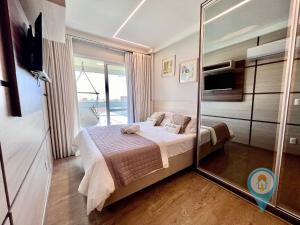 Кровать или кровати в номере N5304 Completo para Férias, Praia e Beto Carrero +85 фотографий