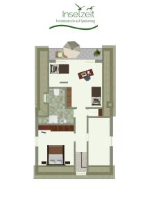 a floor plan of a house at Kaapdüne in Spiekeroog