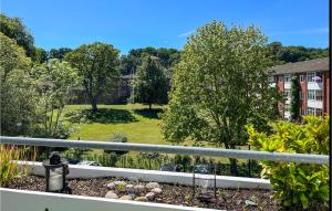 a view of a garden from a balcony at Cozy Apartment In Helsingør With Wifi in Helsingør