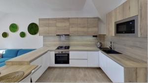 Kuchyň nebo kuchyňský kout v ubytování Apartmán Petőfiho