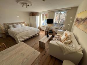 Ένα ή περισσότερα κρεβάτια σε δωμάτιο στο Beach Style Apartment
