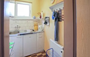 Kuchyň nebo kuchyňský kout v ubytování Ferienhaus Rechlin