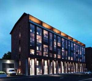 Bygningen som lejligheden ligger i