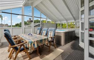 A balcony or terrace at Awesome Home In Haderslev With Kitchen