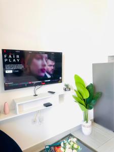 TV a/nebo společenská místnost v ubytování Studio for a Relaxing Stay